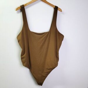 Good American Brown Thong Bodysuit Size 5XL